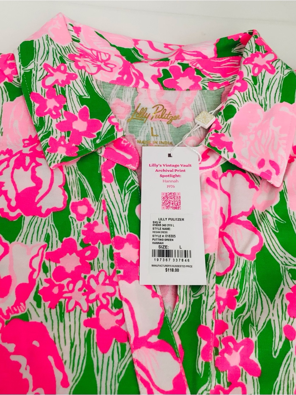 Lilly Pulitzer Riegan Dress-Putting Green Hanna-NEW - Picture 6 of 13